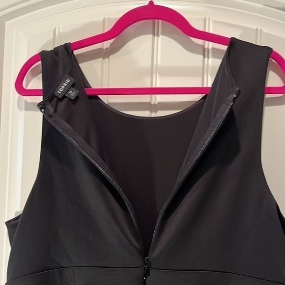 Torrid classic black Mini Scuba Skater Dress classic staple versatile LBD 14 - Picture 8 of 11